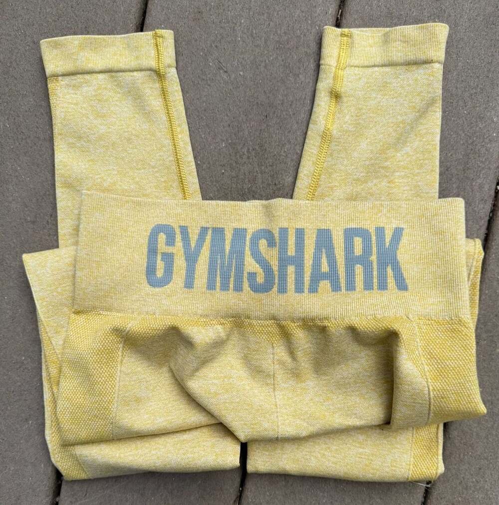 Gymshark Yellow Marl Seamless Leggings Size Small GLLG4248